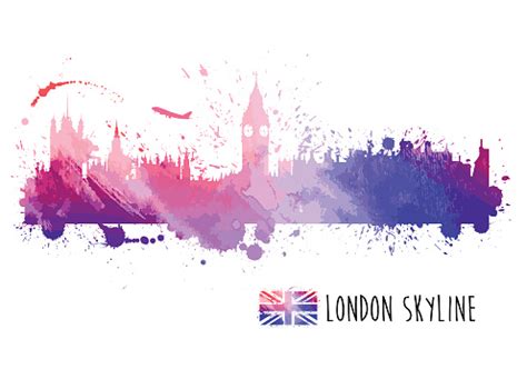 Watercolor London Skyline Stock Illustration - Download Image Now - iStock