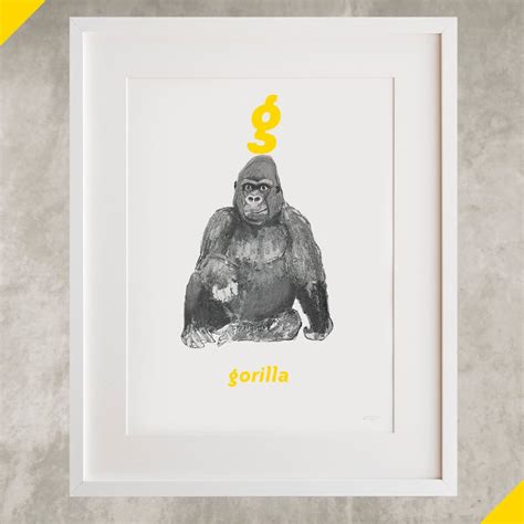 G - Gorilla Letter Print | eïghtbear