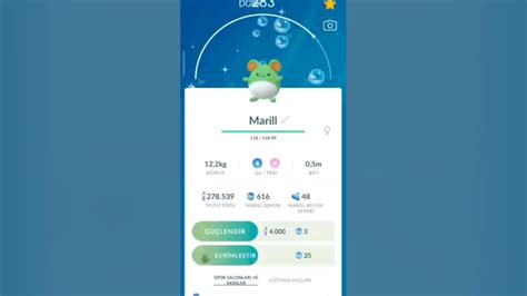 SHİNY Marill Evolution! #pokemongo #shiny #evolution - YouTube