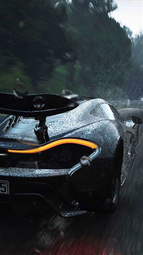 1080P free download | McLaren, back, car, fast, on the road, rain, rear ...