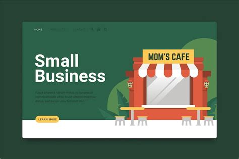 Free Vector | Small business landing page template