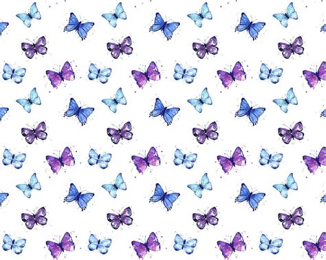 Butterfly Pattern Blue and Purple Painting by Olga Shvartsur | Pixels