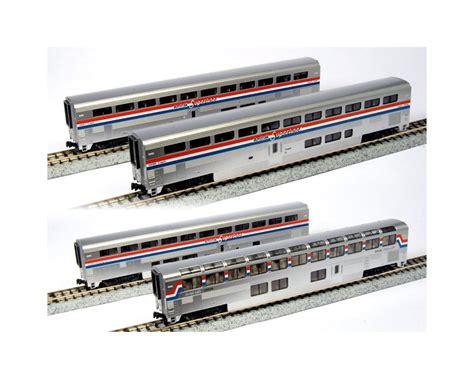 Kato N Superliner Set, Amtrak/Phase III B (4) [KAT1063518] - HobbyTown