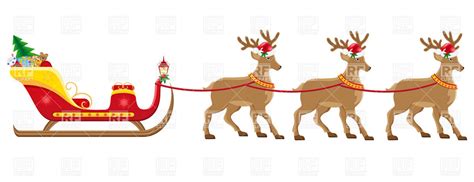 Reindeer sleigh clipart - Clipground