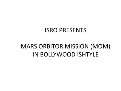 Bollywood Ishtyle - Mission mars | PPT