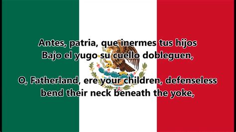 Himno Nacional Mexicano Completo Mexican National Anthem Full Letra ...