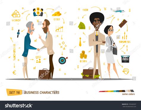 Business Cartoon Characters Collection Stock Vector (Royalty Free) 370436597 | Shutterstock