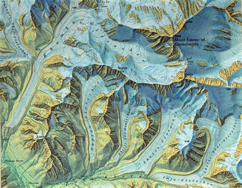 Himalayan glaciers, beautiful old map (how much of them is left TODAY?) | COMPLEXITY | Karten ...