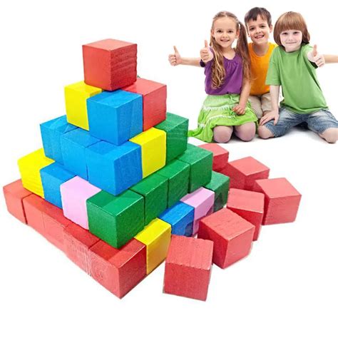 Aliexpress.com : Buy 2cm Children Kids Wooden Building Blocks Square Math Teaching Tool Toy ...