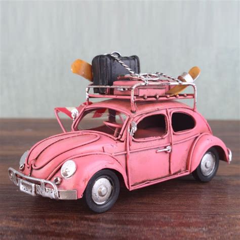 Vintage Volkswagen Beetle Car Old Model Handmade Craft Retro Toy Home ...