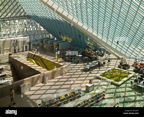 Interior seattle public library lobby hi-res stock photography and ...