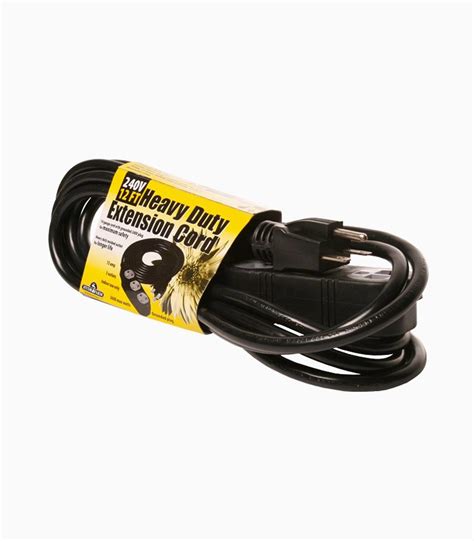 Heavy Duty Extension Cord, 240V, 12' – GreenLightsDirect