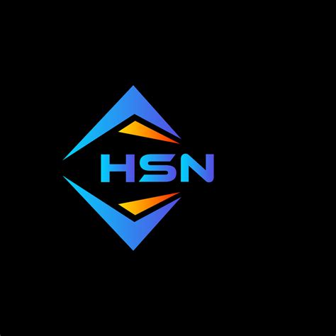 HSN abstract technology logo design on Black background. HSN creative initials letter logo ...