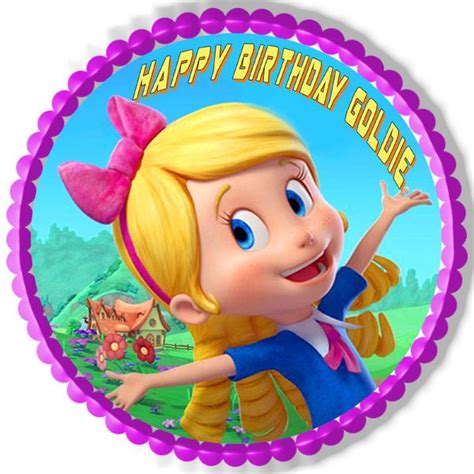 Goldie & Bear 2 Edible Birthday Cake Topper OR Cupcake Topper, Decor | Edible cake toppers, Baby ...