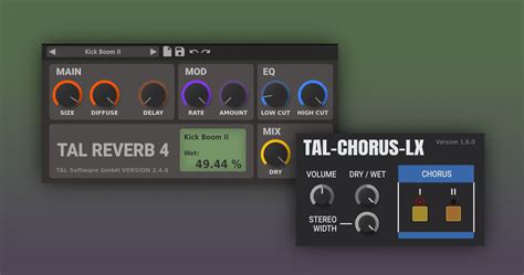 TAL-Chorus-LX and TAL-Reverb-4 free effect plugins updated