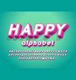 Funny style font english alphabet and numbers Vector Image