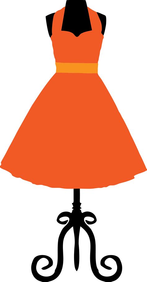 Clipart - 1950's Vintage Dress Stand