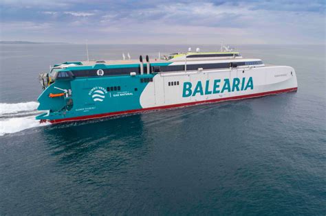 Balearia's LNG-powered fast ferry undergoing trials as delivery nears ...