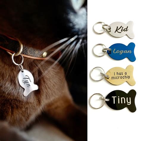 Cat Tag Cat Id Tag Pet ID Tag Cat Tag Personalized - Etsy