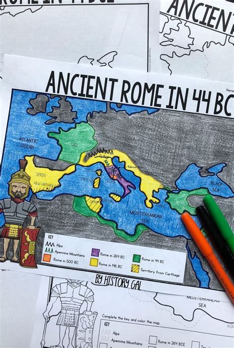 Ancient Rome to 44 BCE Map Activity (Print and Digital) | Map activities, Ancient rome map ...