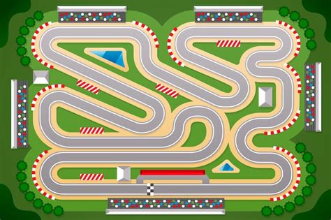 Premium Vector | Gradient race track illustration