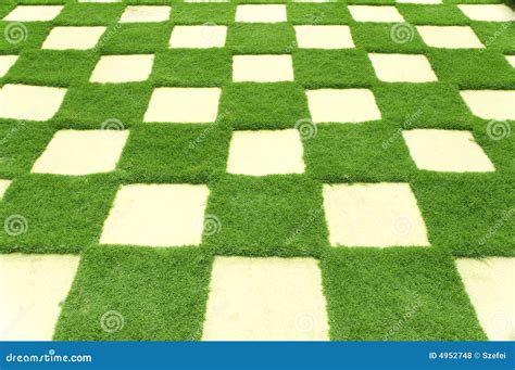 Grass tiles in garden. stock photo. Image of geometry - 4952748