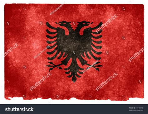 Grungy Albanian Flag On Vintage Paper Stock Photo 94915942 : Shutterstock