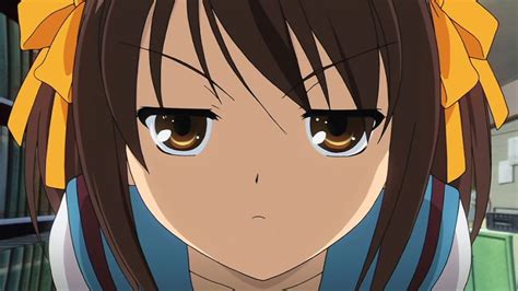 Haruhi stare | Anime, Anime images, Anime character names