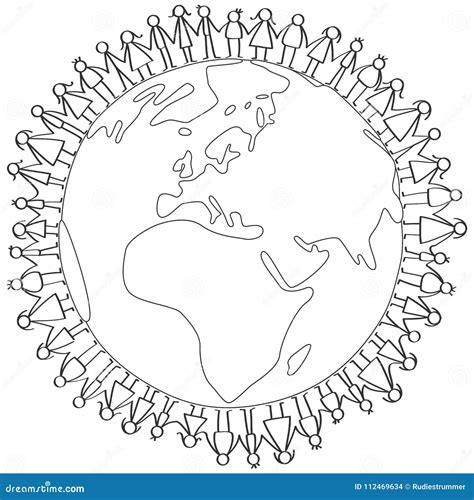 Hand Holding Earth Clipart Coloring