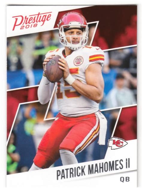 2018 Prestige NFL #22 Patrick Mahomes II Kansas City Chiefs Panini Football Card