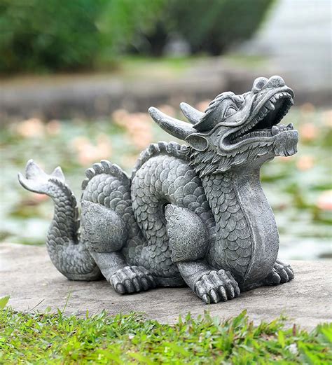 Indoor/Outdoor Asian-Style Dragon Sculpture | All Statues & Sculptures | Deck and Patio | Yard ...