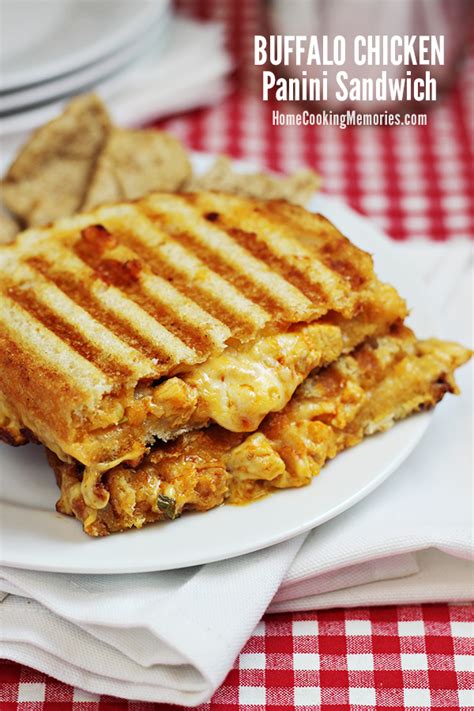 Buffalo Chicken Panini Sandwich Recipe - Home Cooking Memories