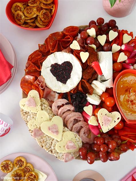 Valentine's Day Cheese and Charcuterie Board - Party Ideas | Party Printables Blog