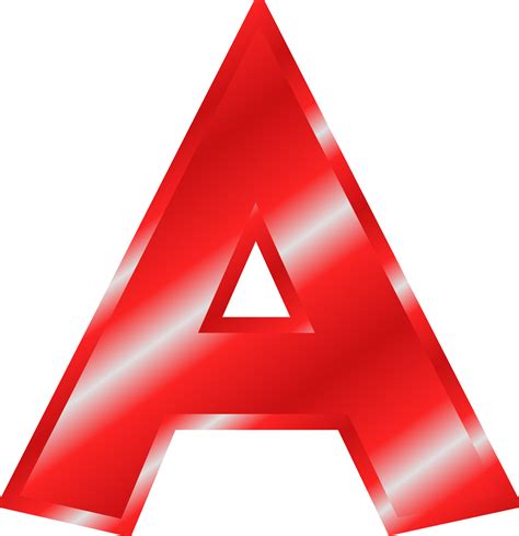 Clipart - Effect Letters Alphabet red