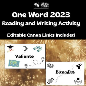 One Word 2023 Spanish Reading + Activity by Senora Ziegler | TPT