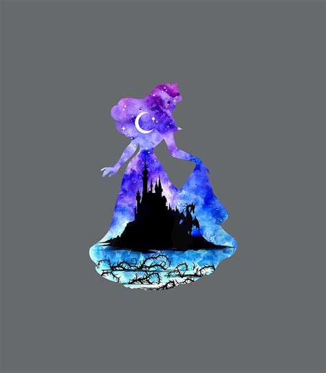 Disney Sleeping Beauty Aurora Castle Silhouette Fill Digital Art by Dan ...