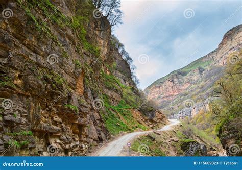 Narrow Road in the Mountains Stock Image - Image of outdoor, gorge ...