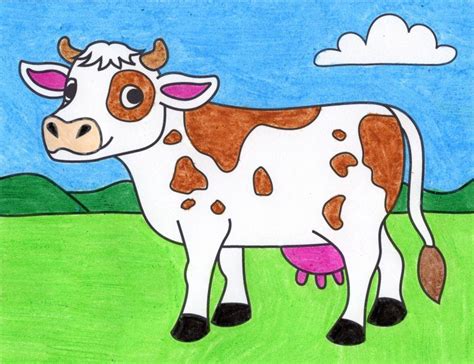 How to Draw a Cow · Art Projects for Kids Drawing Pictures For Kids ...