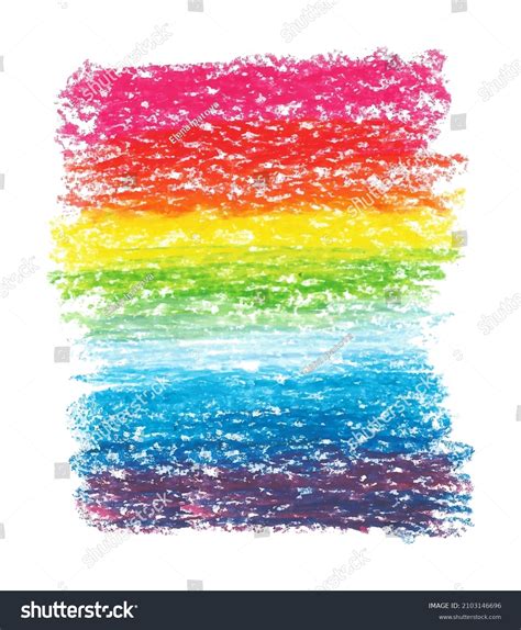 Handdrawn Crayons Rainbow Isolated On White Stock Vector (Royalty Free) 2103146696 | Shutterstock