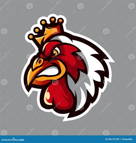 Chicken king cartoon stock vector. Illustration of character - 206155109