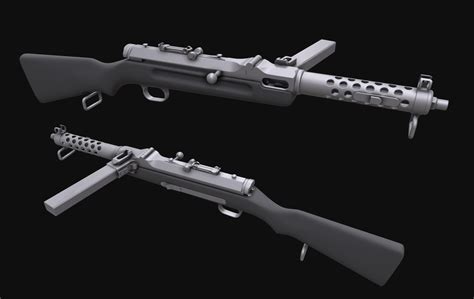 MP34 submachine gun — polycount