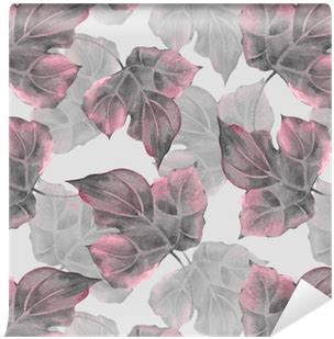 Download Seamless Background With Watercolor Leaves Wallpaper - Illustration - Full Size PNG ...