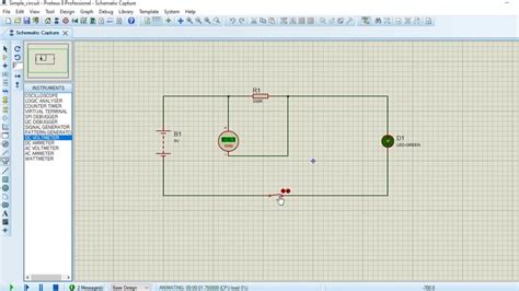 Simple circuit simulation with Proteus 01 - YouTube