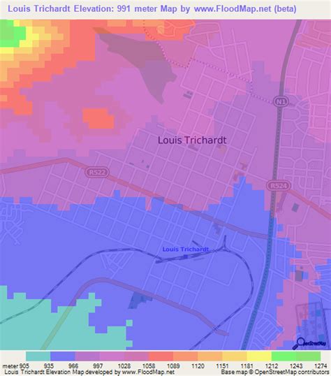 Elevation of Louis Trichardt,South Africa Elevation Map, Topography ...