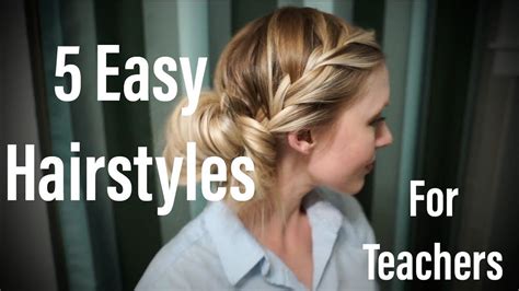 5 Simple And Easy Teacher Hairstyles - YouTube | Teacher hairstyles, Teacher hair, Work hairstyles