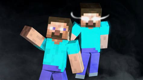 [MINECRAFT/SFM] Steve and Herobrine Poster by Spring-o-bonnie on DeviantArt