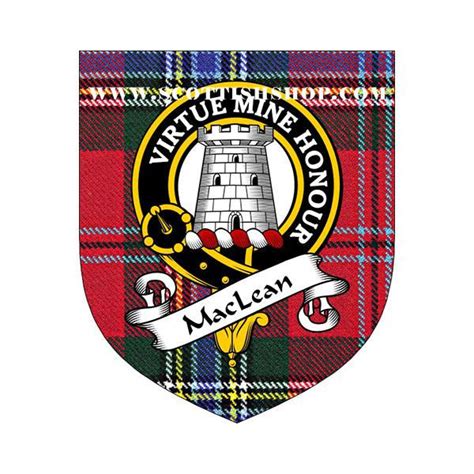 MacLean Clan Crest Tartan Whisky Glass |Scottish Shop – MacLeods ...