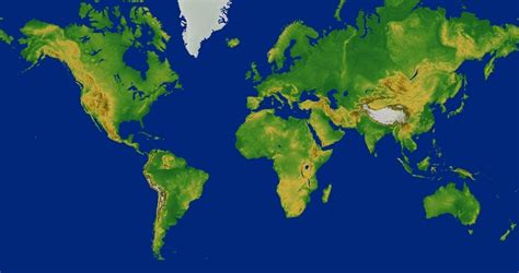 Juegos de Geografía | Juego de Interpreta: Mapa del relieve del mundo ...