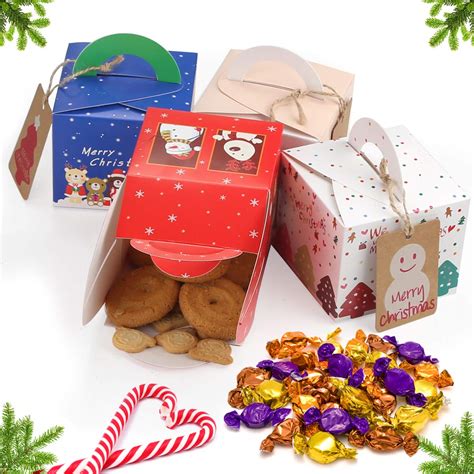 Amazon.com : Christmas Cookies Gift Boxes 16 Pack Christmas Treat Boxes Cute box Candy Boxes ...