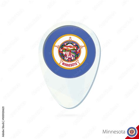 USA State Minnesota flag location map pin icon Stock Vector | Adobe Stock